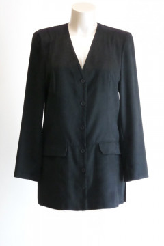 Long jacket in soft suede fabric