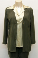 Jacket with subtle discreet stripes on the weave