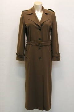 Classic long trench coat with belt