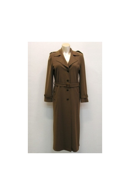 Classic long trench coat with belt
