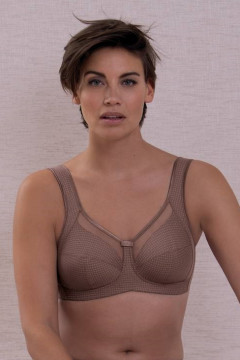 Elegant non-wired bra with tulle in the neckline