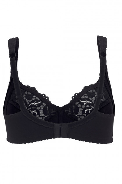 Floral lace nonwired soft organic cotton bra