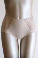 High-waist slip made of durable spandex fabric with lace on the