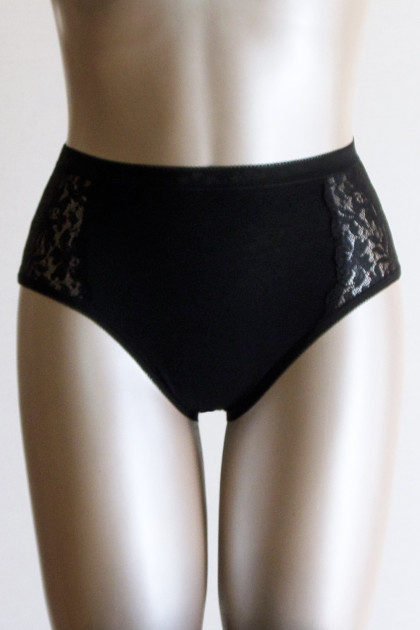 Βαμβακερό ψηλόμεσο σλιπ DAMELLA OF SWEDEN με δαντέλα στα πλαϊνά