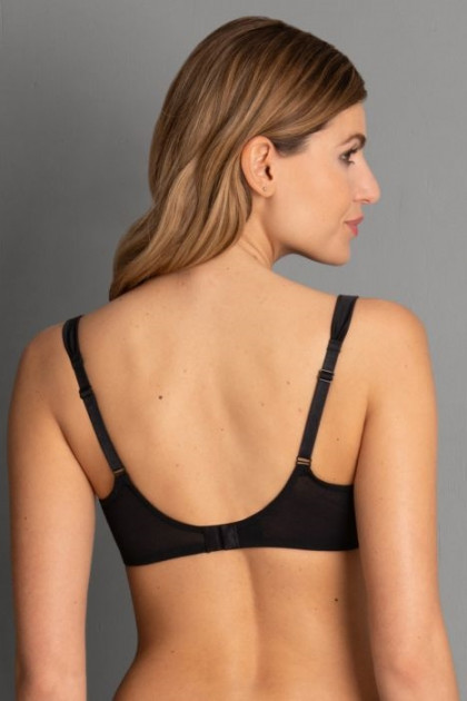 Sensual underwire bra with lace and thin stripes