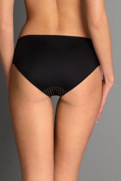 High-waist brief with lace on the front