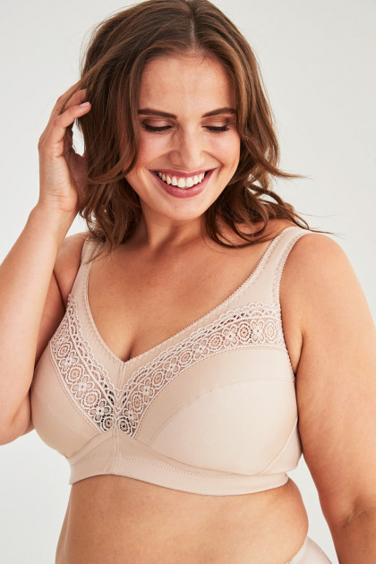 Cotton star soft non-wired bra with extra side padding