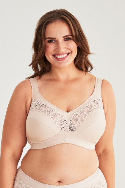 Cotton star soft non-wired bra with extra side padding